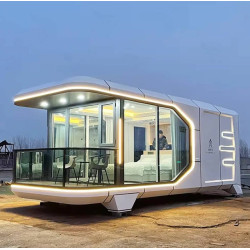 Özel tasarım prefabrik ev, Çoklu kullanım alanı, yalıtımlı ve ısı yalıtımlı kapsül ev