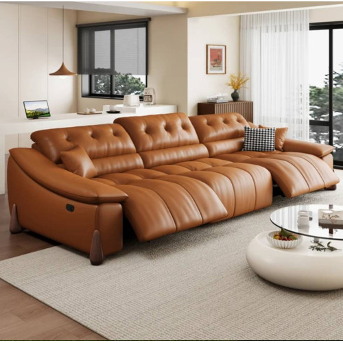 İtalyan Kanepeler Oturma Odası Deri Çok Fonksiyonlu Kanepe Yüksek Kaliteli