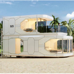 Modern Lüks Tasarım Kamp Alanı Kapsülü | Akıllı Sistemli Prefabrik Kapsül Ev